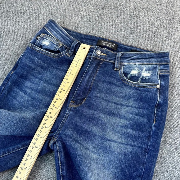 Judy Blue Women's 9/29 Enya High-Rise Slim Bootcut Jeans Distressed High Rise - Picture 10 of 12